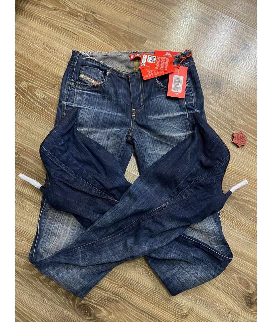 DIESEL Темно-синие кожаные ботфорты, фото 5