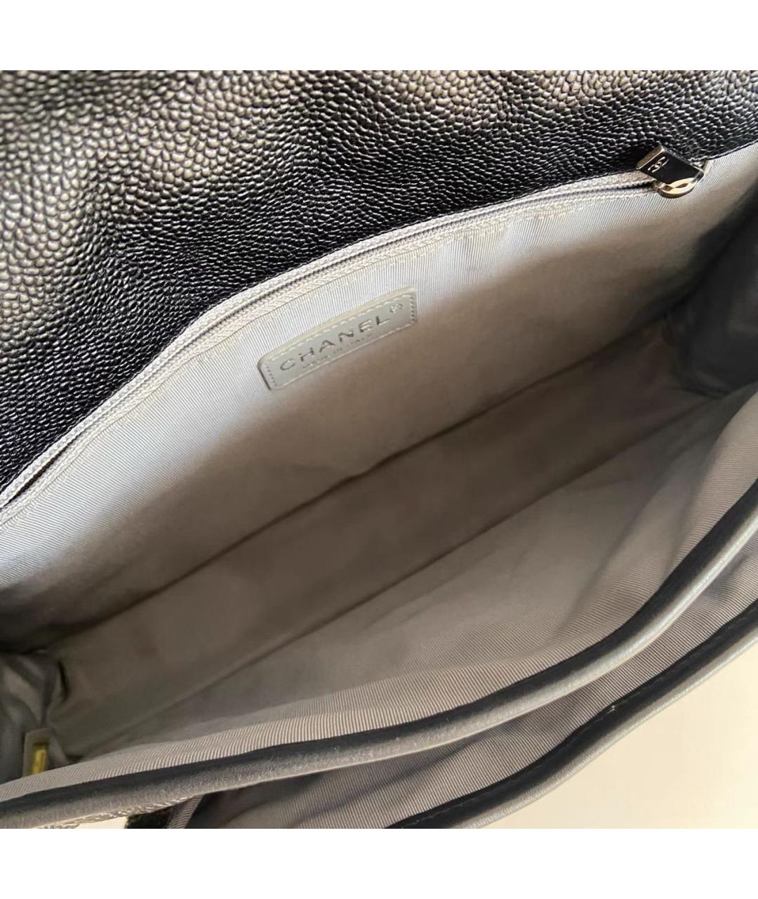 CHANEL Черная кожаная сумка через плечо, фото 8