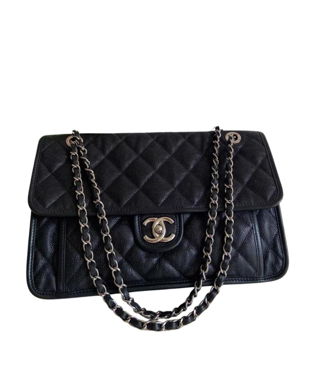 CHANEL Черная кожаная сумка через плечо, фото 1