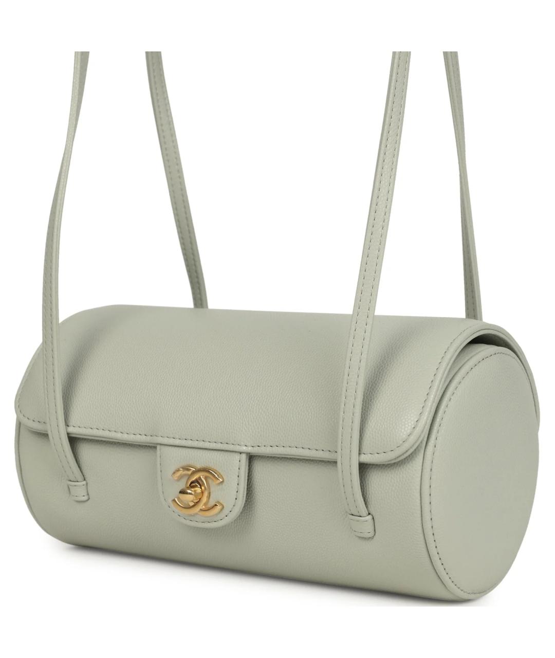 CHANEL Зеленая кожаная сумка через плечо, фото 4