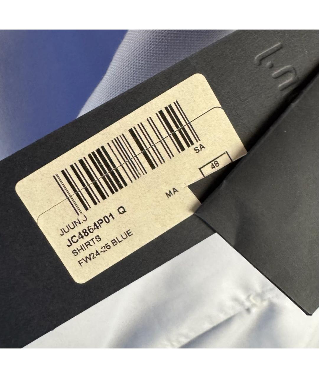 JUUN.J Голубая хлопковая кэжуал рубашка, фото 8