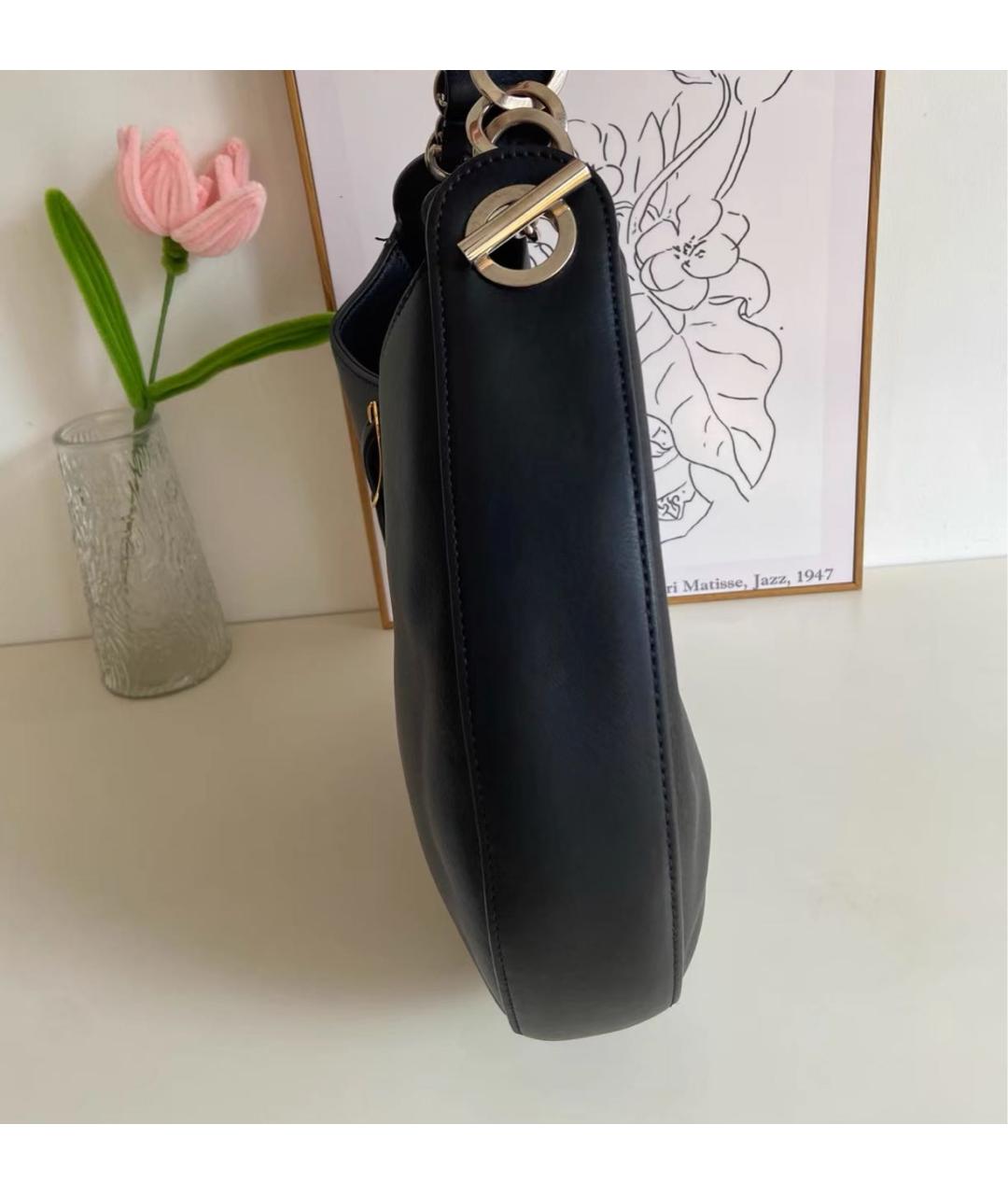 LOEWE Черная кожаная сумка с короткими ручками, фото 7