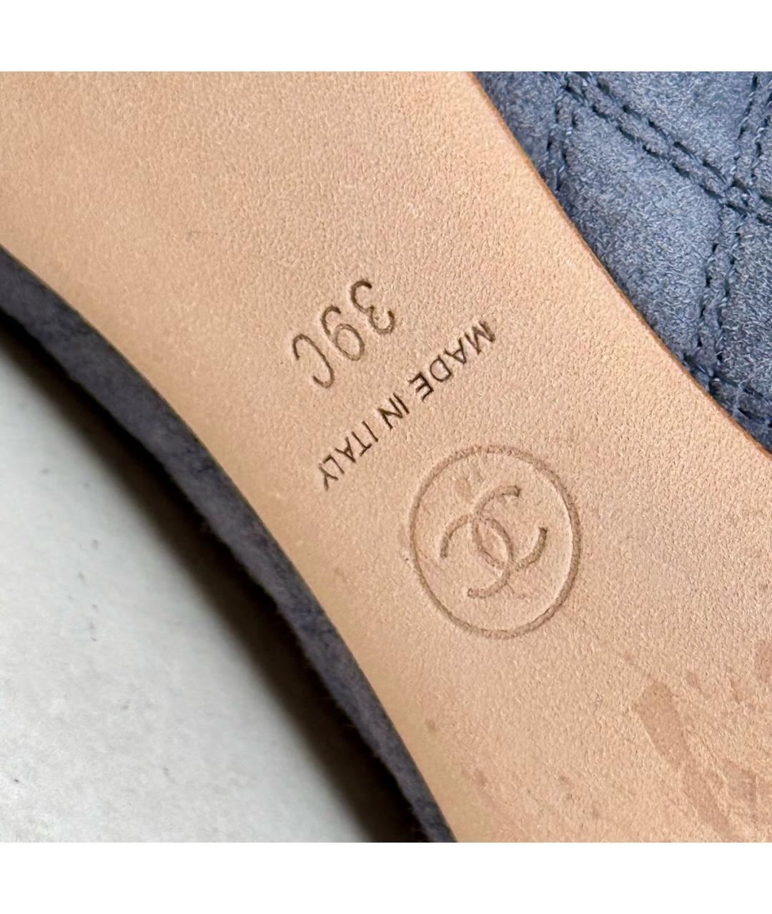 CHANEL Серые замшевые ботильоны, фото 7