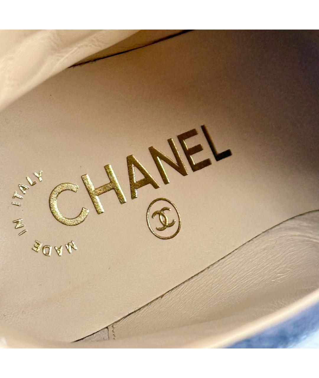 CHANEL Серые замшевые ботильоны, фото 8