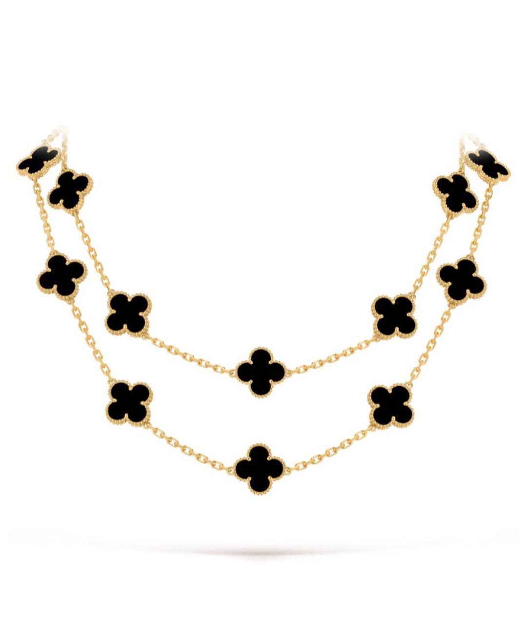 VAN CLEEF & ARPELS Черное колье из желтого золота, фото 2