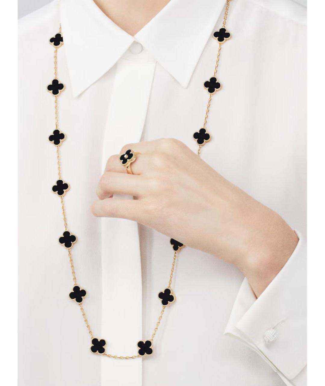 VAN CLEEF & ARPELS Черное колье из желтого золота, фото 4