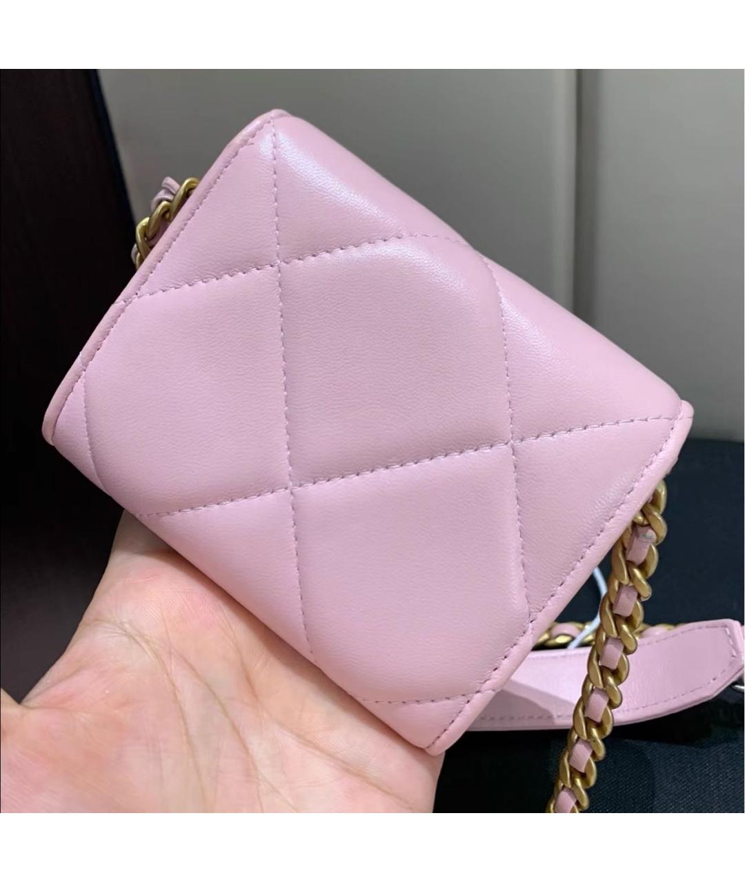 CHANEL Розовая кожаная сумка через плечо, фото 2