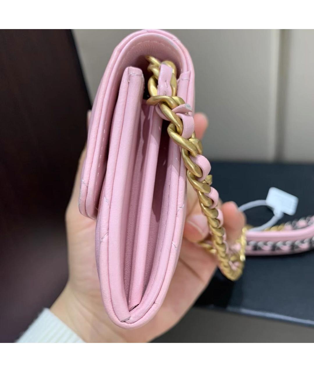 CHANEL Розовая кожаная сумка через плечо, фото 4