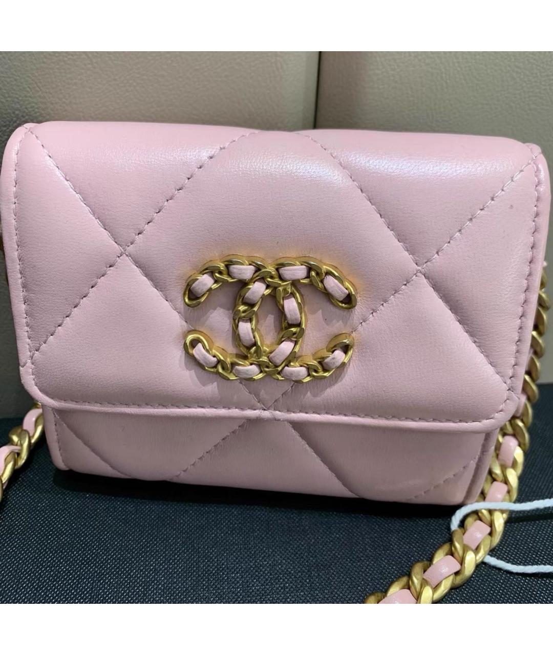 CHANEL Розовая кожаная сумка через плечо, фото 7