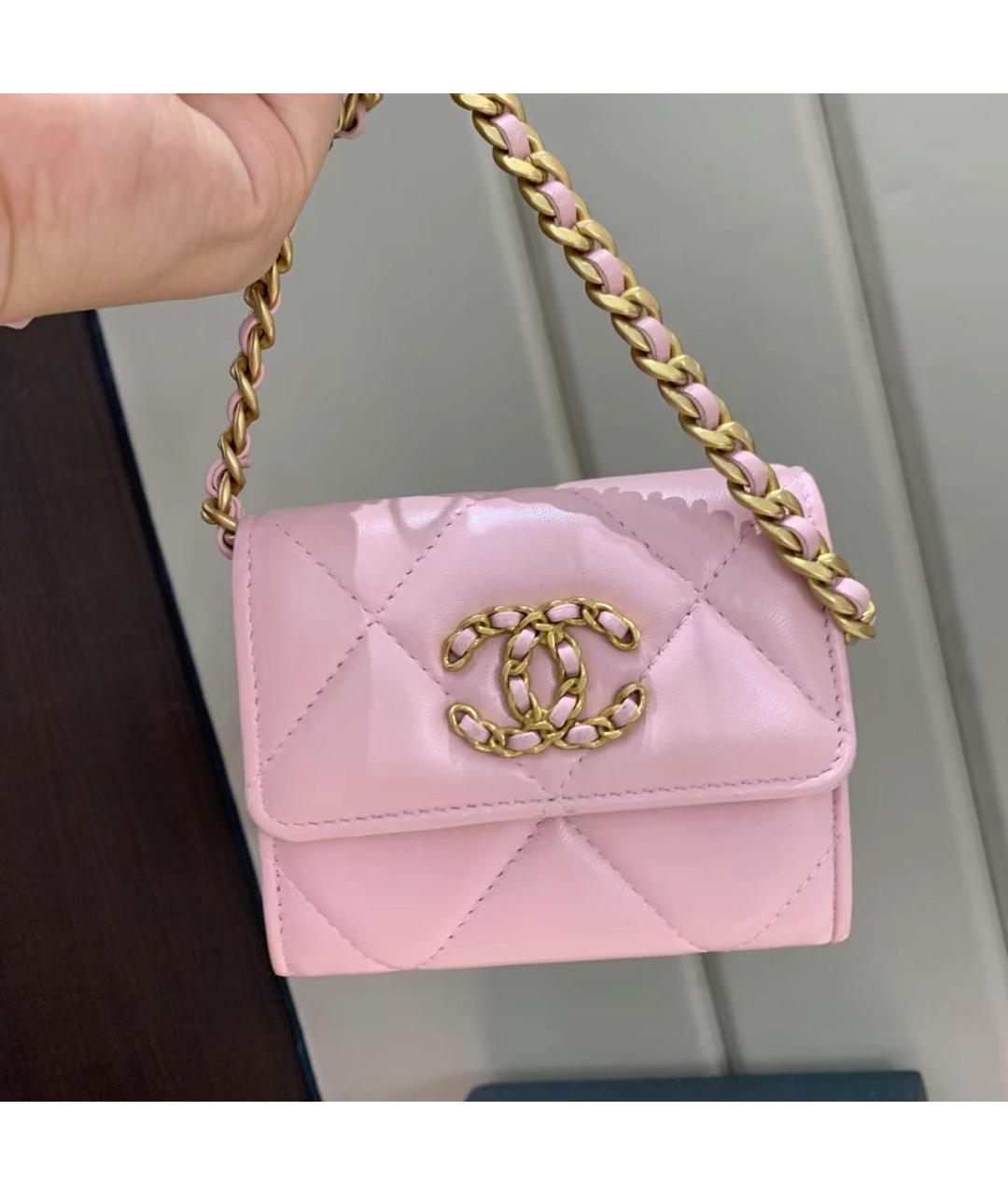 CHANEL Розовая кожаная сумка через плечо, фото 9