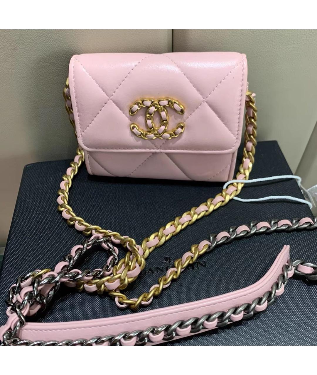 CHANEL Розовая кожаная сумка через плечо, фото 6