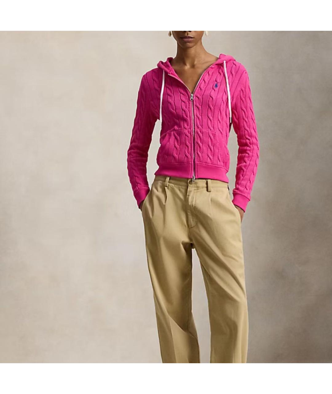 POLO RALPH LAUREN Розовый хлопковый джемпер / свитер, фото 3