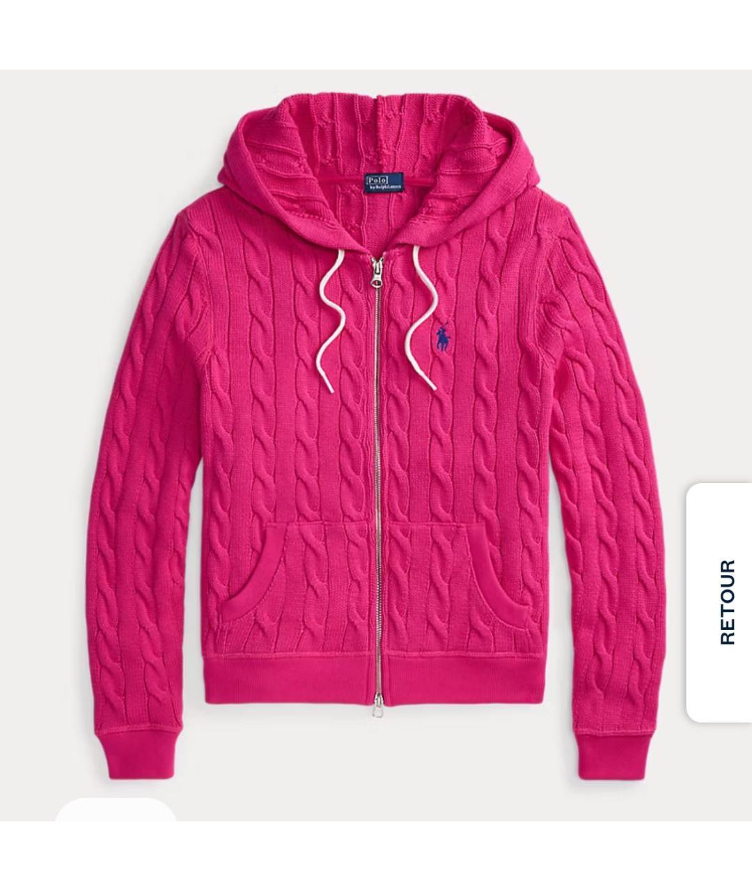 POLO RALPH LAUREN Розовый хлопковый джемпер / свитер, фото 5