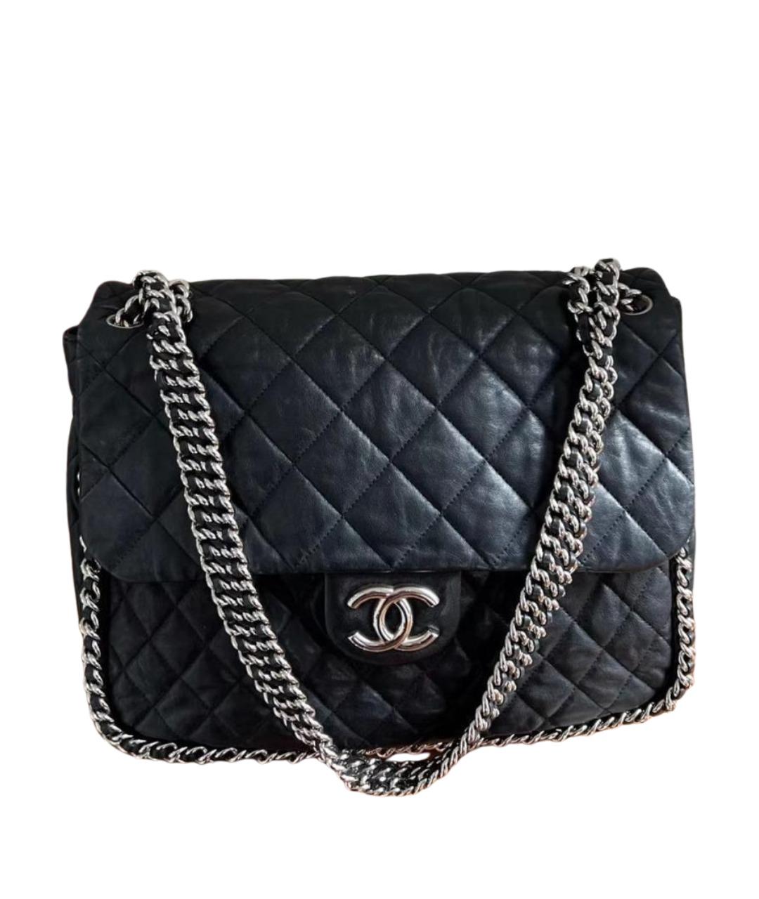 CHANEL Черная кожаная сумка через плечо, фото 1