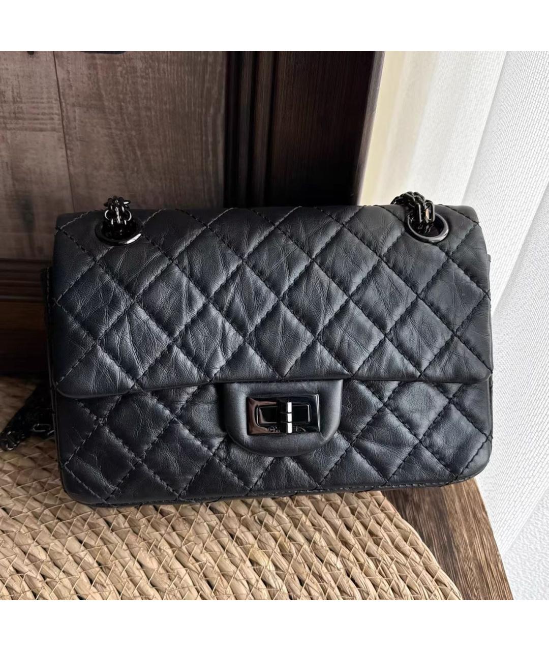 CHANEL Черная кожаная сумка через плечо, фото 8