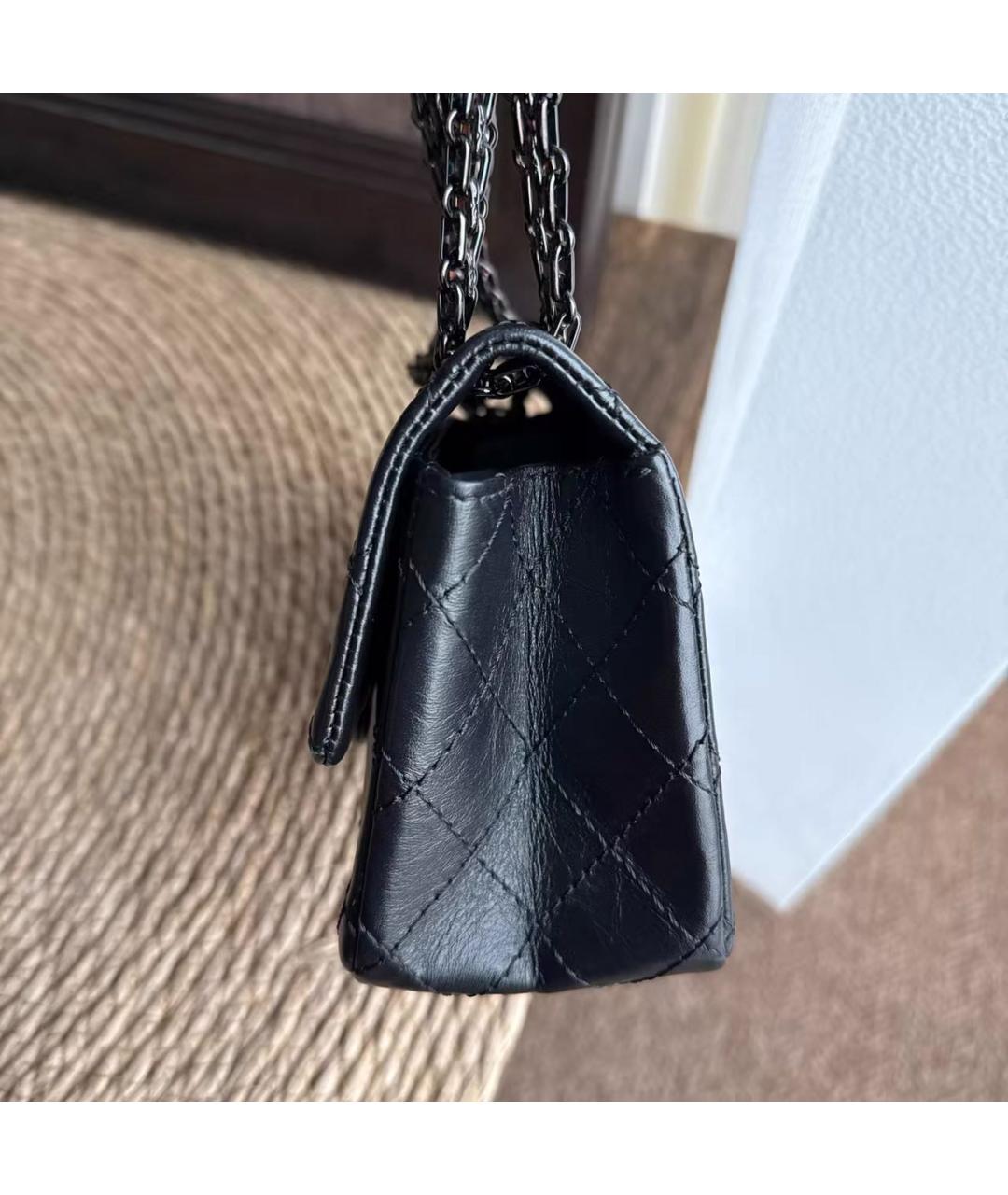 CHANEL Черная кожаная сумка через плечо, фото 6