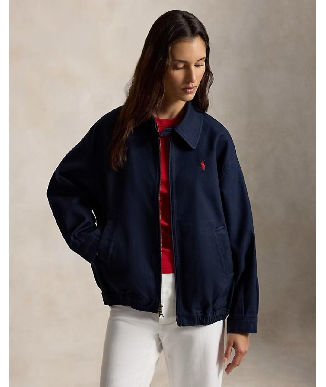POLO RALPH LAUREN Темно-синяя хлопковая куртка, фото 2