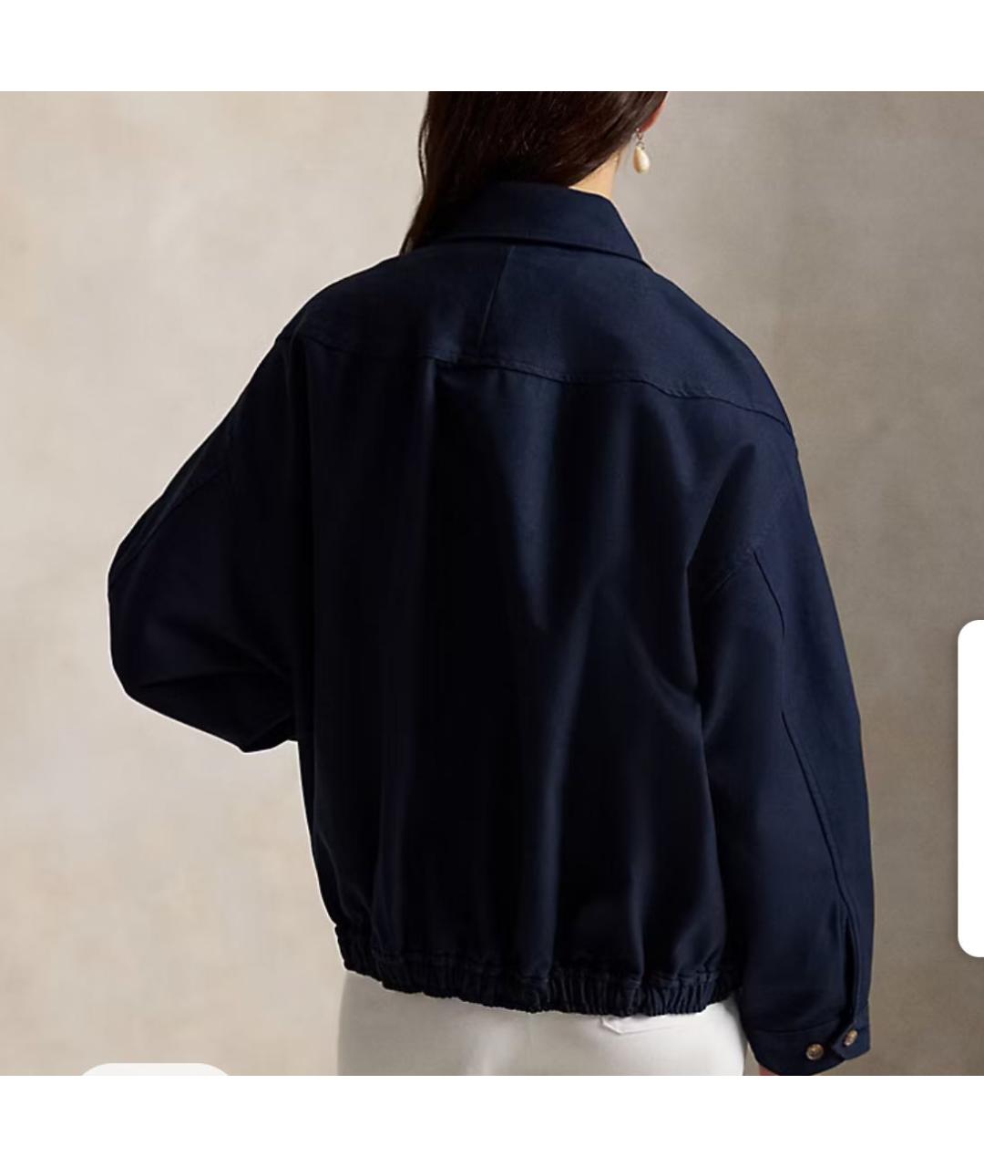POLO RALPH LAUREN Темно-синяя хлопковая куртка, фото 4