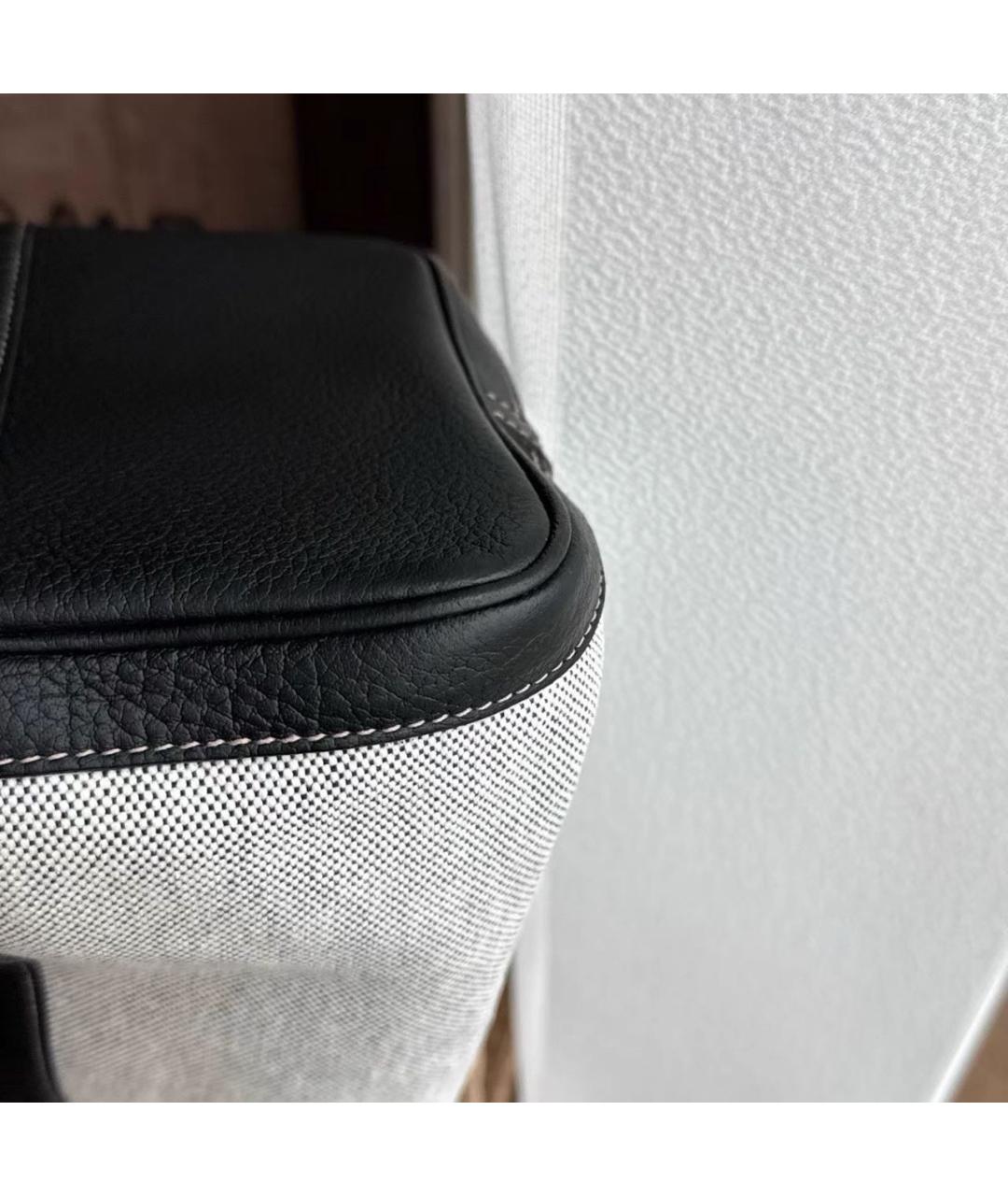 HERMES Серая тканевая сумка тоут, фото 4