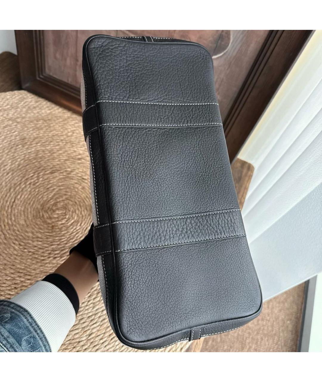 HERMES Серая тканевая сумка тоут, фото 7