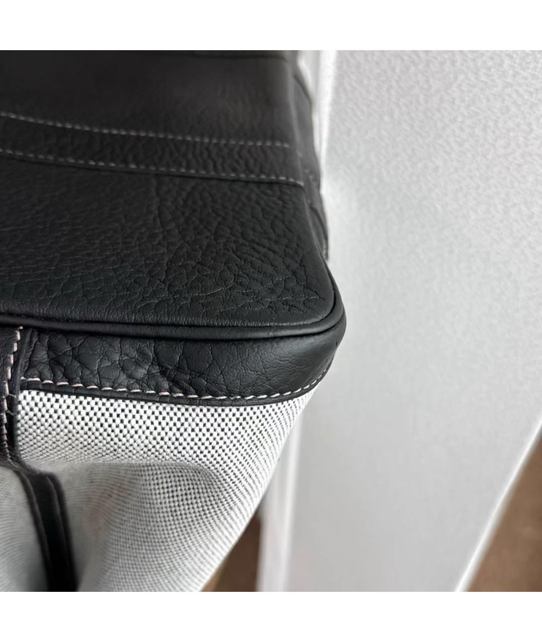 HERMES Серая тканевая сумка тоут, фото 8