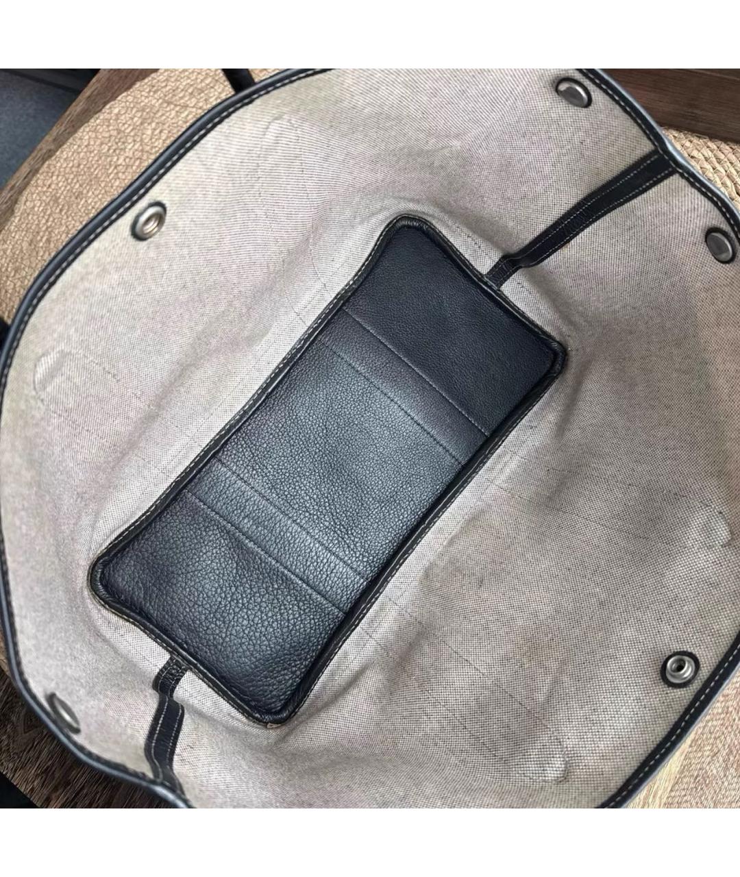 HERMES Серая тканевая сумка тоут, фото 6