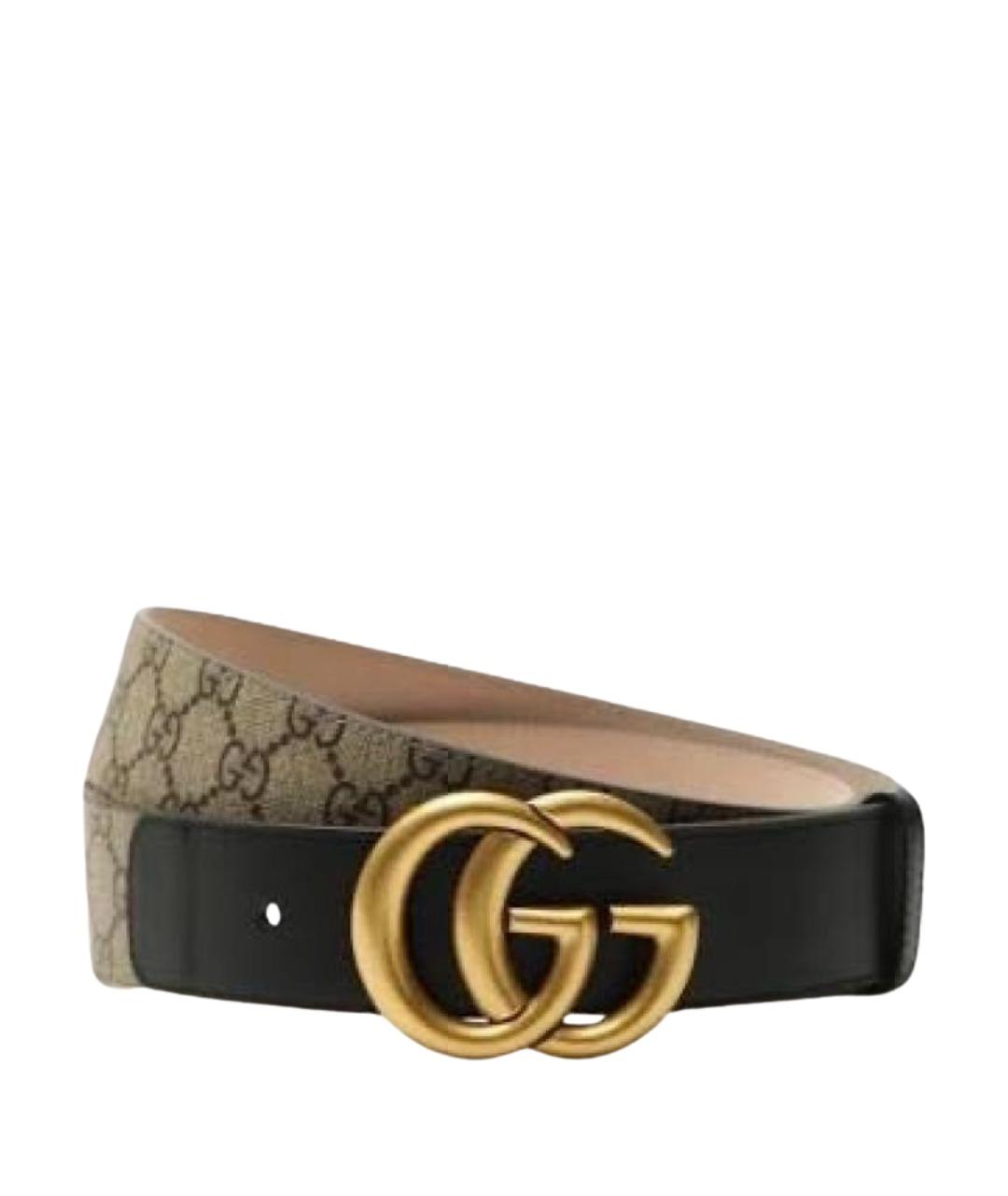 GUCCI Бежевый кожаный ремень, фото 1