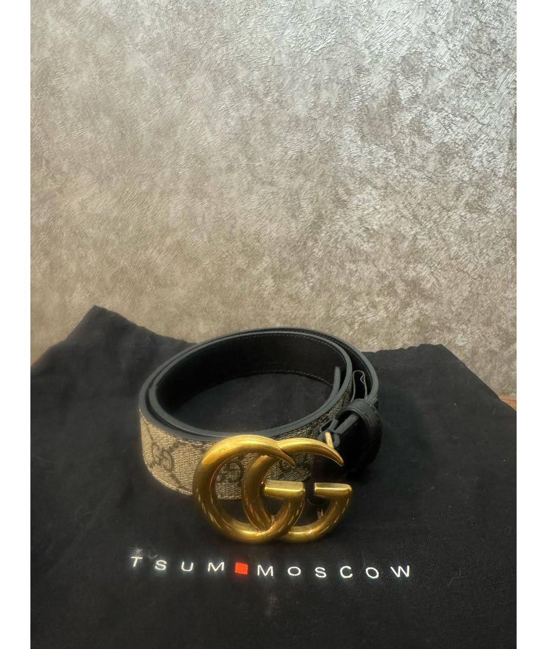 GUCCI Бежевый кожаный ремень, фото 2