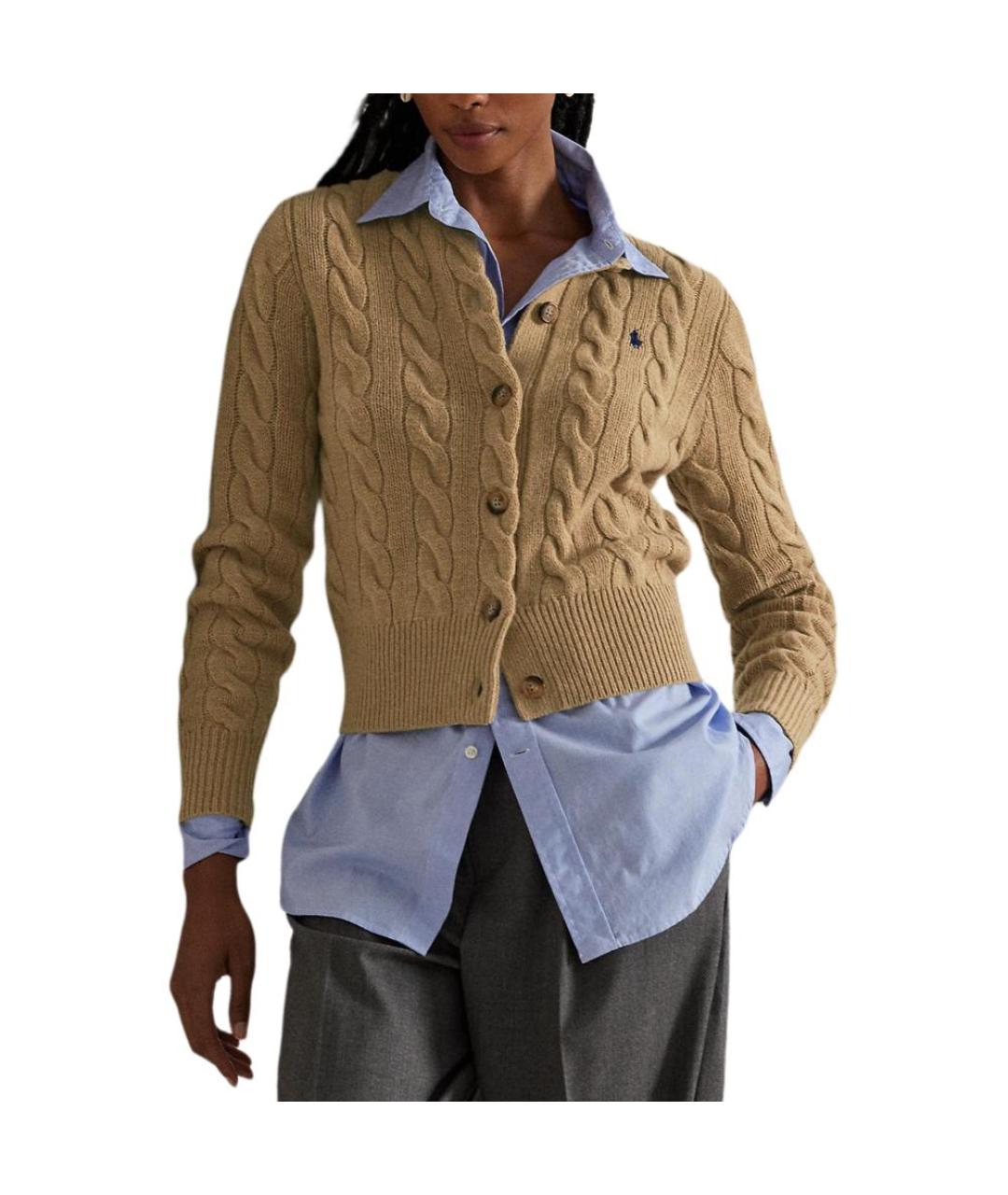 POLO RALPH LAUREN Бежевый кардиган, фото 2