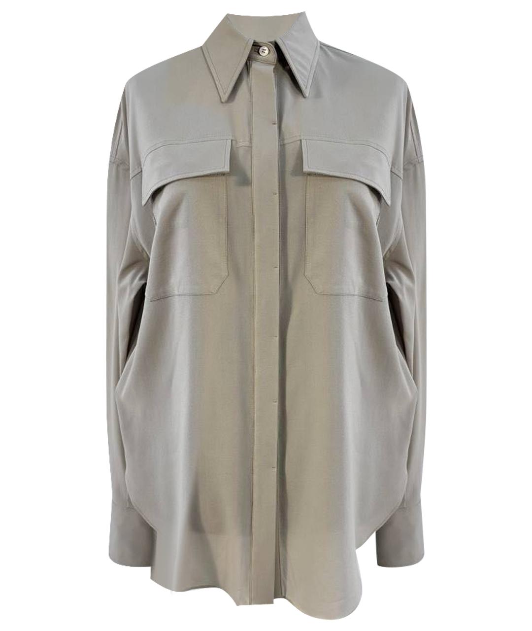 BRUNELLO CUCINELLI Серая шелковая рубашка, фото 1