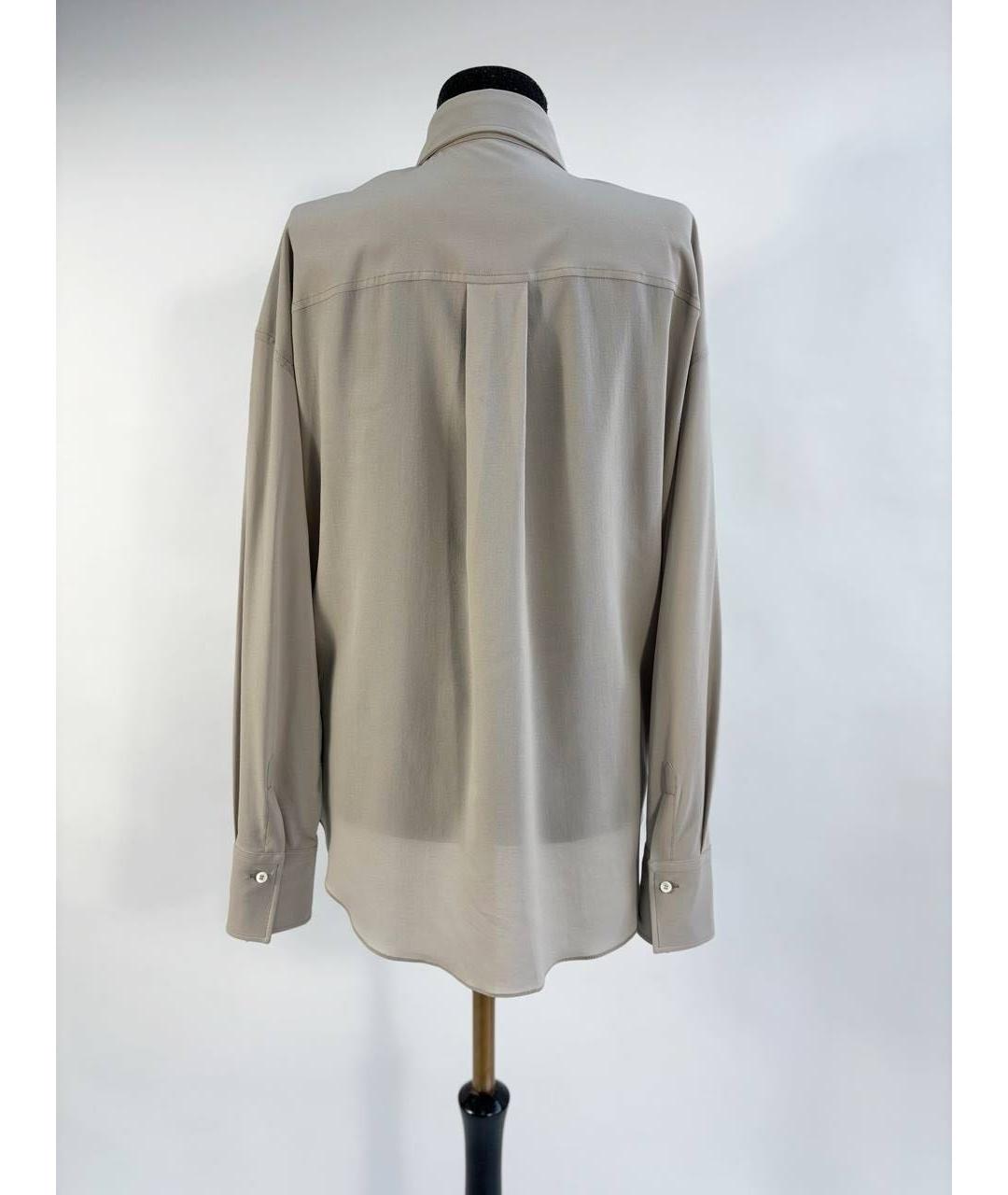 BRUNELLO CUCINELLI Серая шелковая рубашка, фото 2