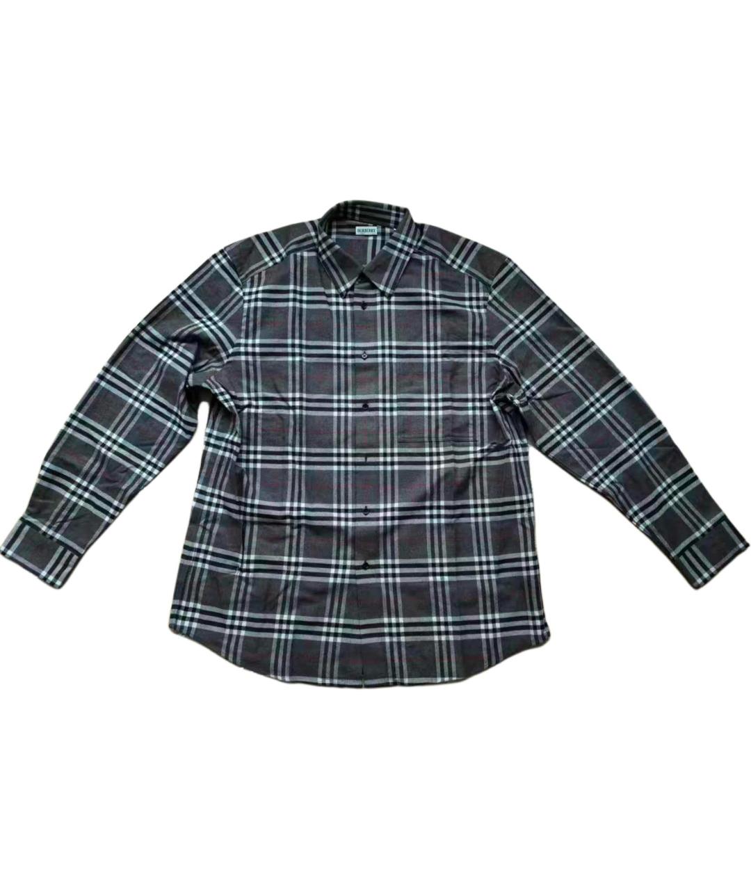 BURBERRY Голубая хлопковая кэжуал рубашка, фото 1