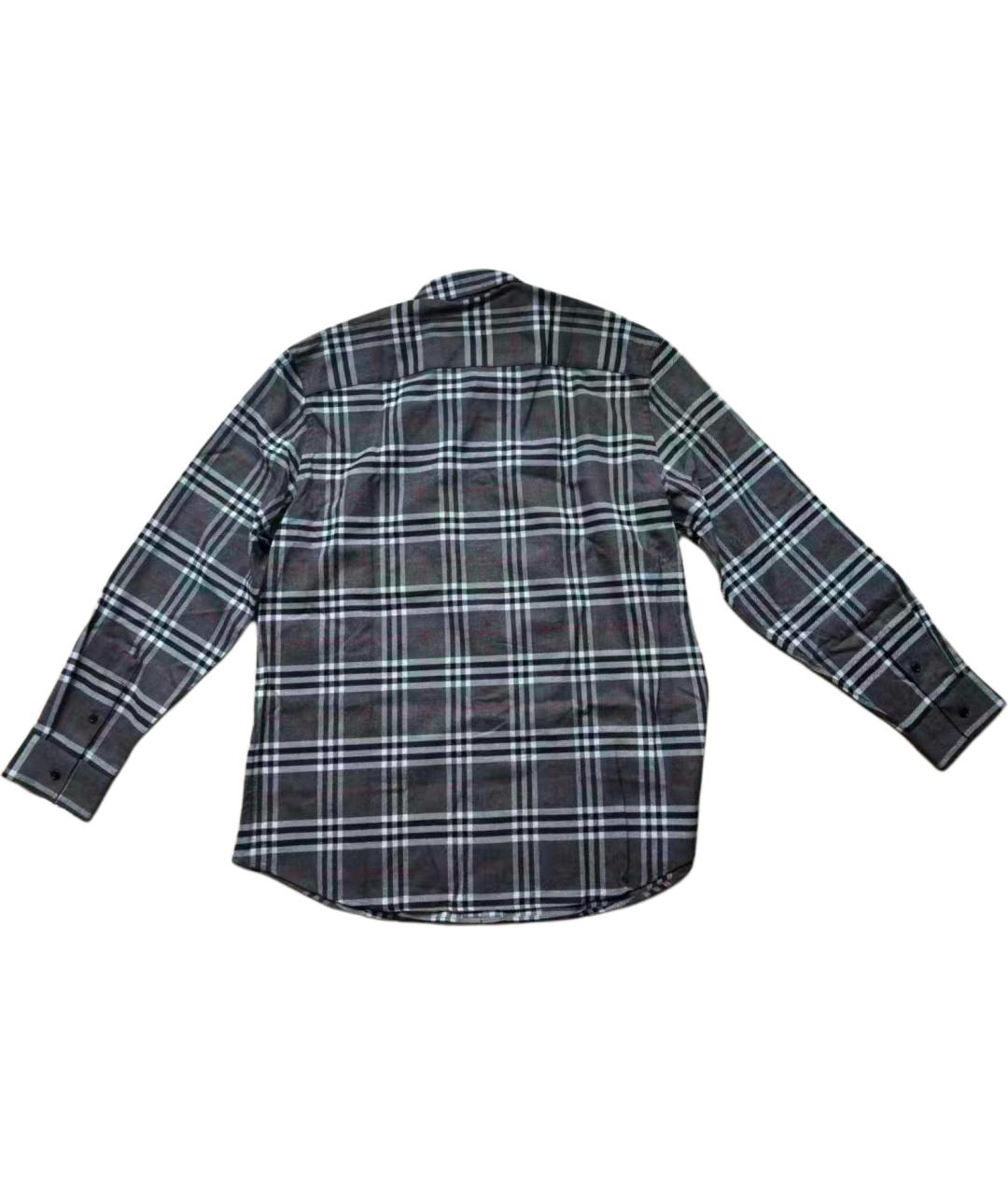 BURBERRY Голубая хлопковая кэжуал рубашка, фото 2