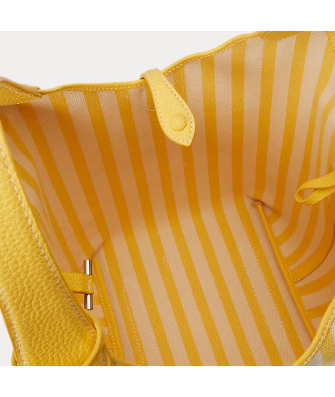 POLO RALPH LAUREN Желтая сумка тоут, фото 4
