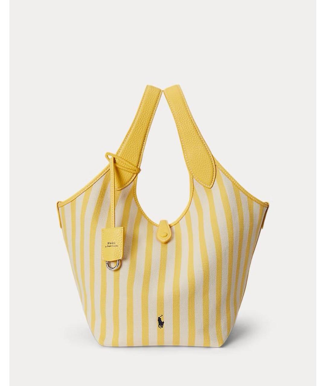 POLO RALPH LAUREN Желтая сумка тоут, фото 5