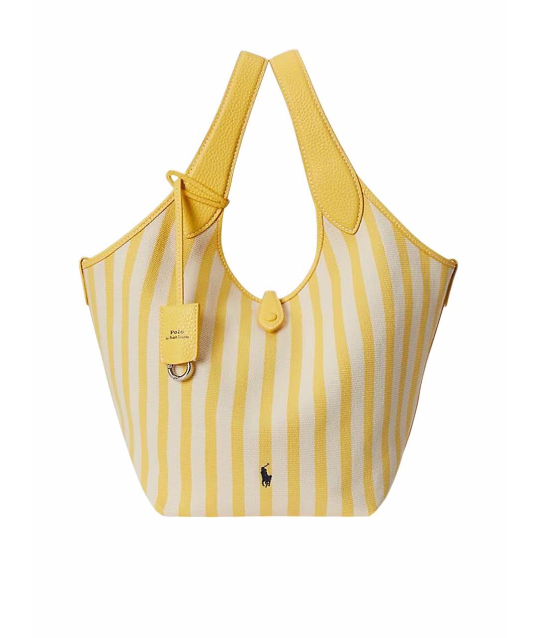 POLO RALPH LAUREN Желтая сумка тоут, фото 1