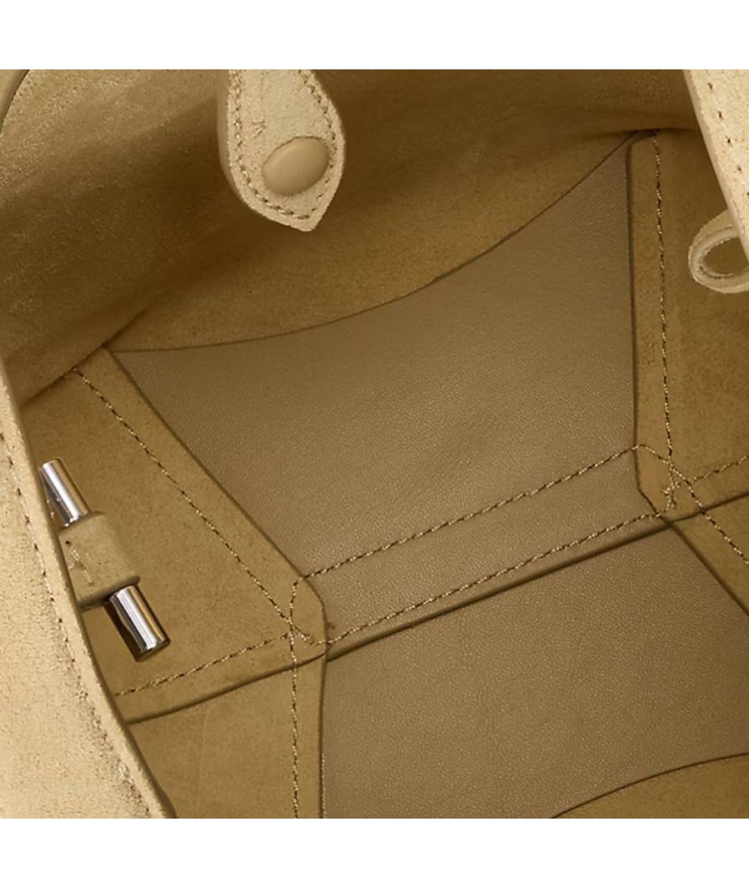 POLO RALPH LAUREN Бежевая кожаная сумка тоут, фото 4