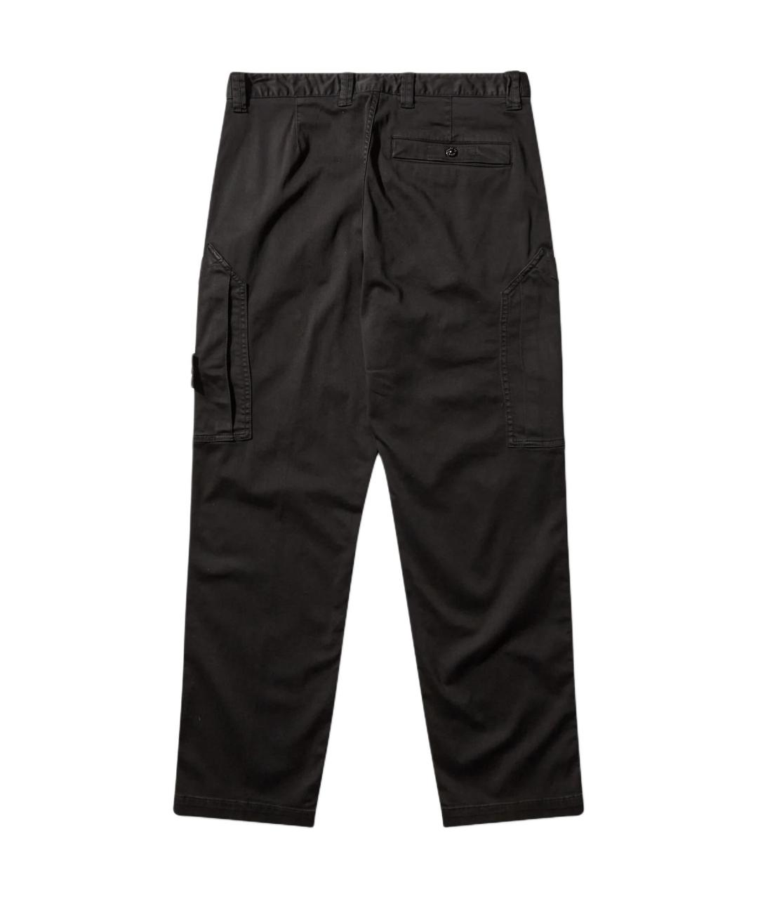 STONE ISLAND Черные брюки чинос, фото 2