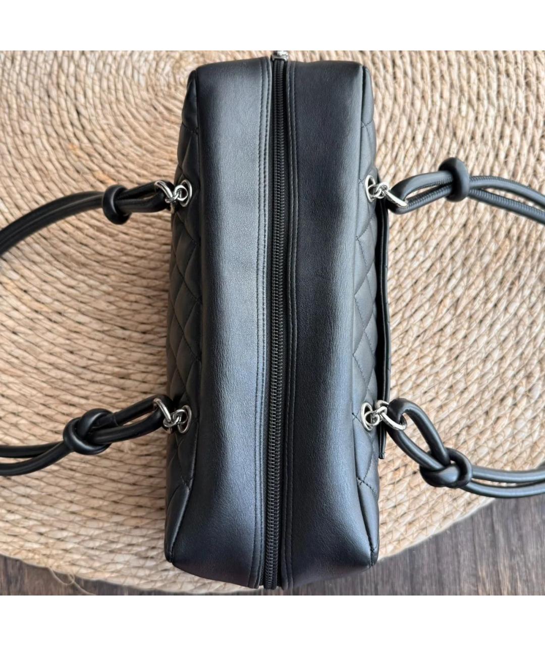 CHANEL Черная кожаная сумка через плечо, фото 6