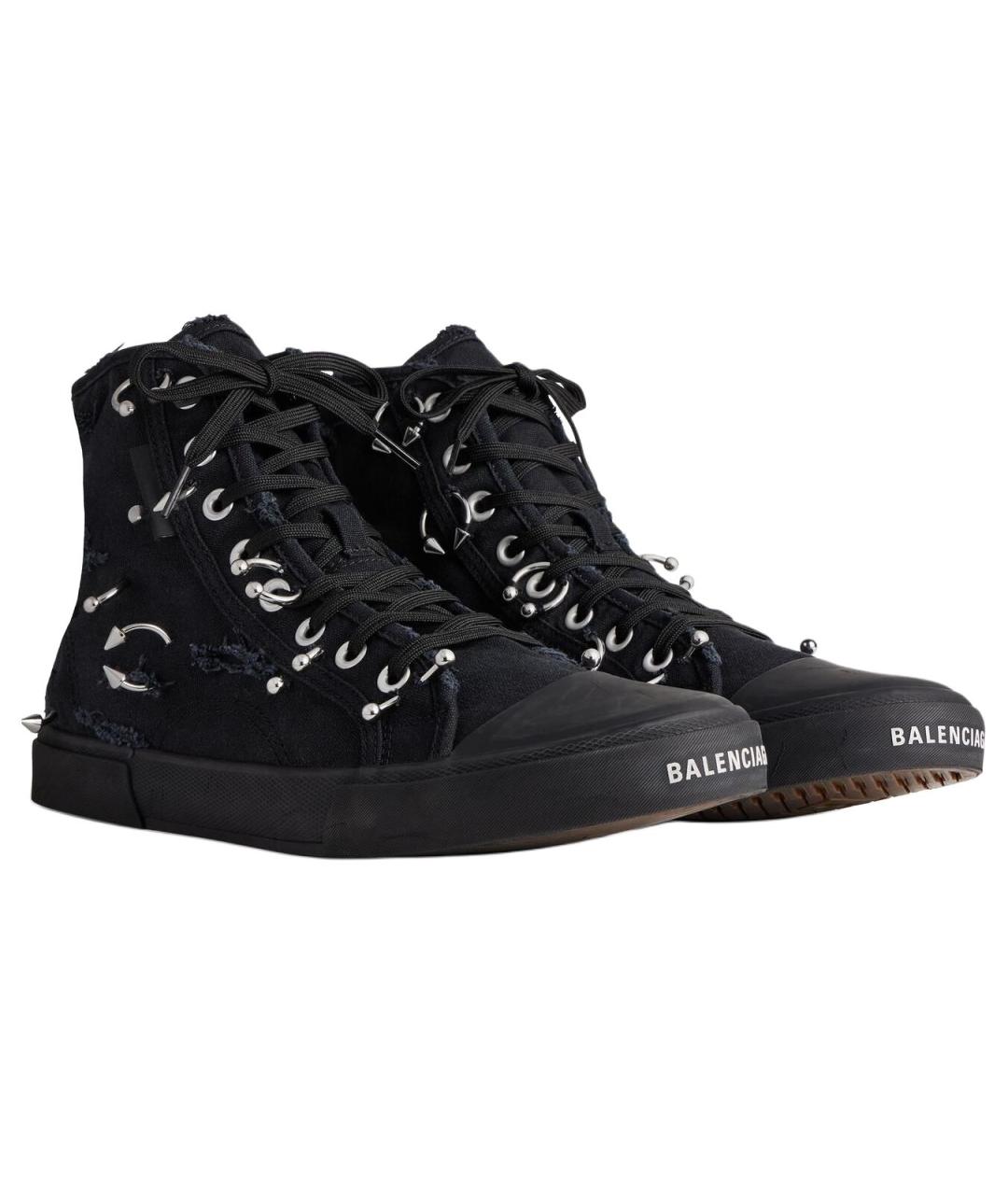 BALENCIAGA Черные высокие кроссовки / кеды, фото 2