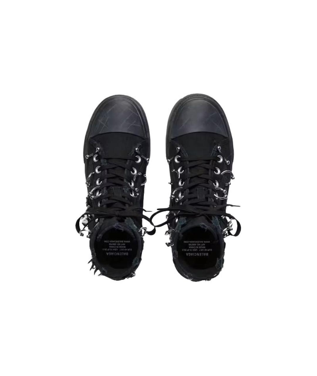 BALENCIAGA Черные высокие кроссовки / кеды, фото 4
