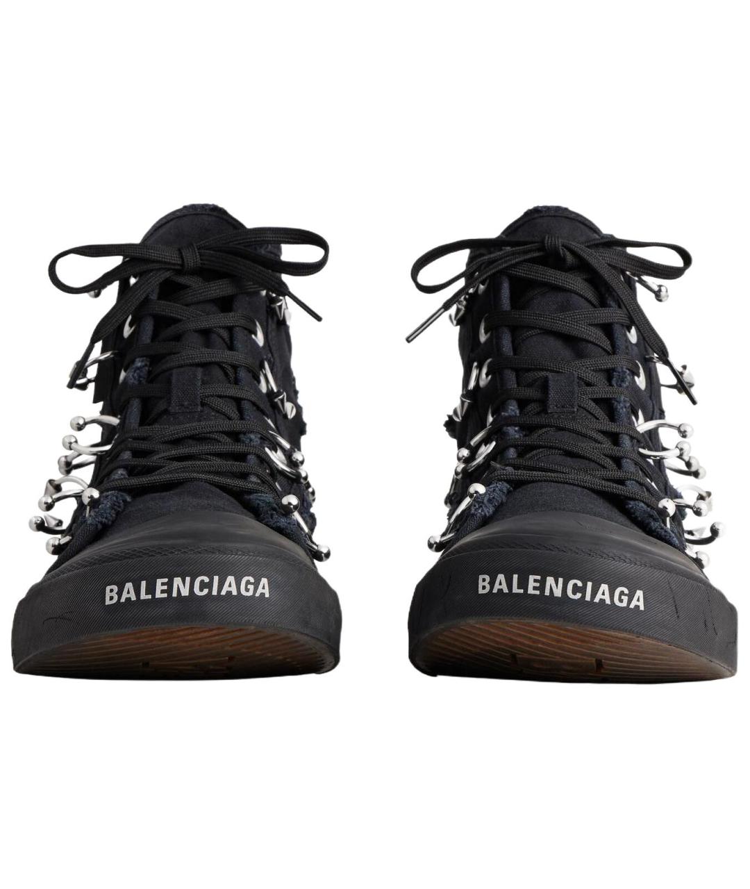 BALENCIAGA Черные высокие кроссовки / кеды, фото 3