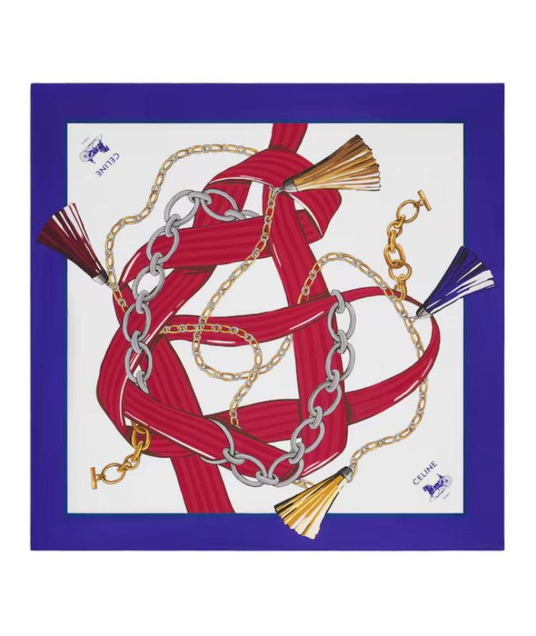 CELINE Мульти шелковый шарф, фото 1