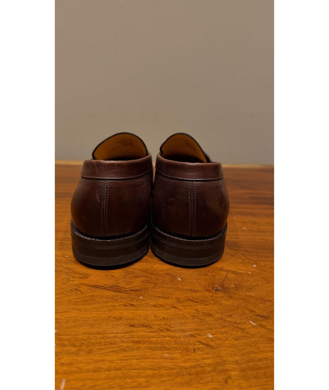 JOHN LOBB Коричневые кожаные лоферы, фото 4