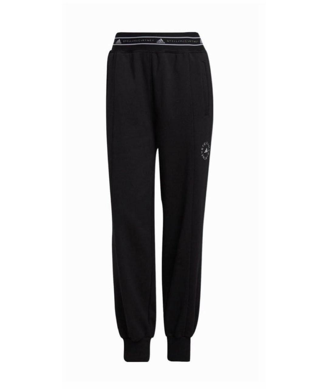 ADIDAS BY STELLA MCCARTNEY Черные хлопковые брюки узкие, фото 9