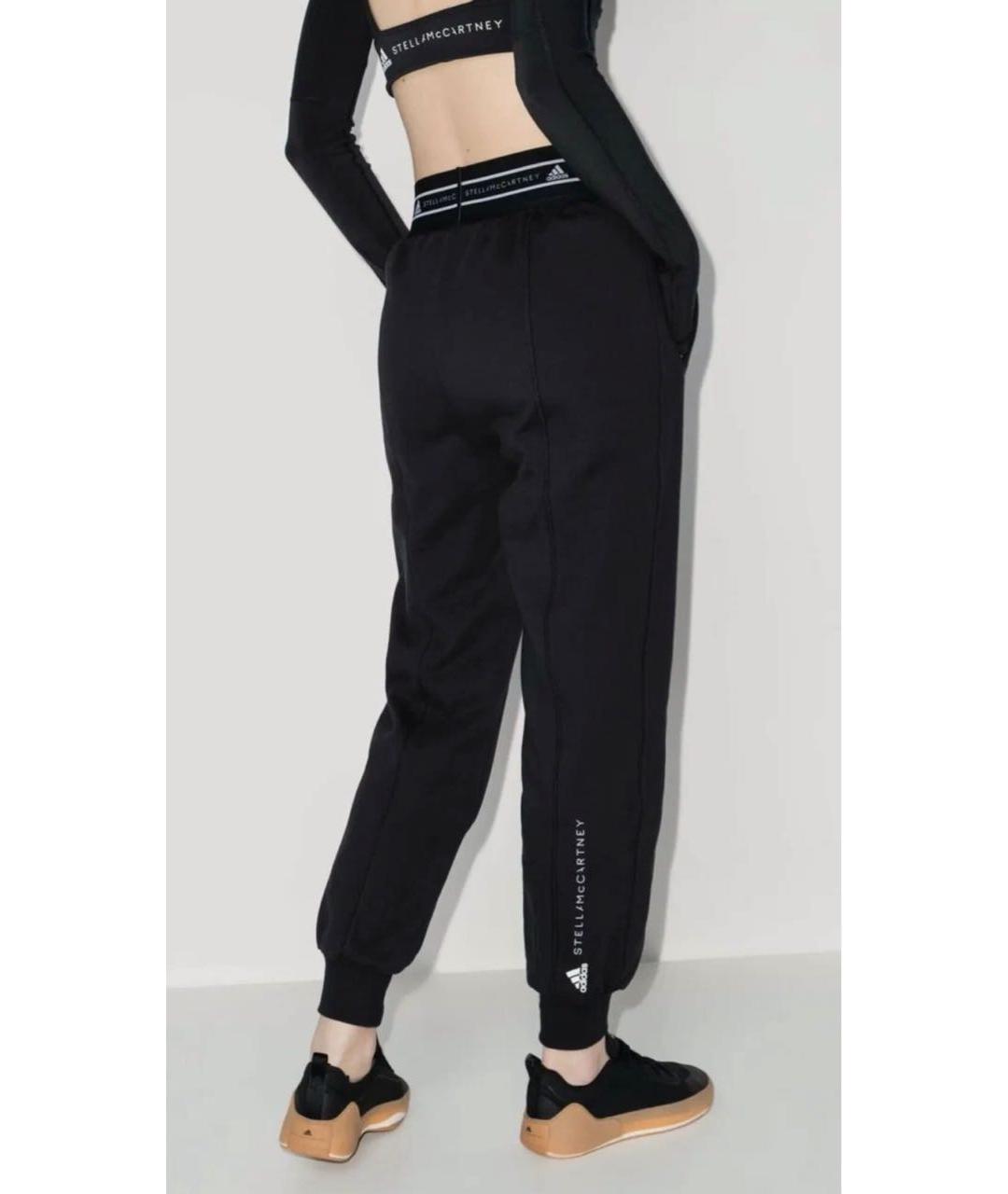 ADIDAS BY STELLA MCCARTNEY Черные хлопковые брюки узкие, фото 6