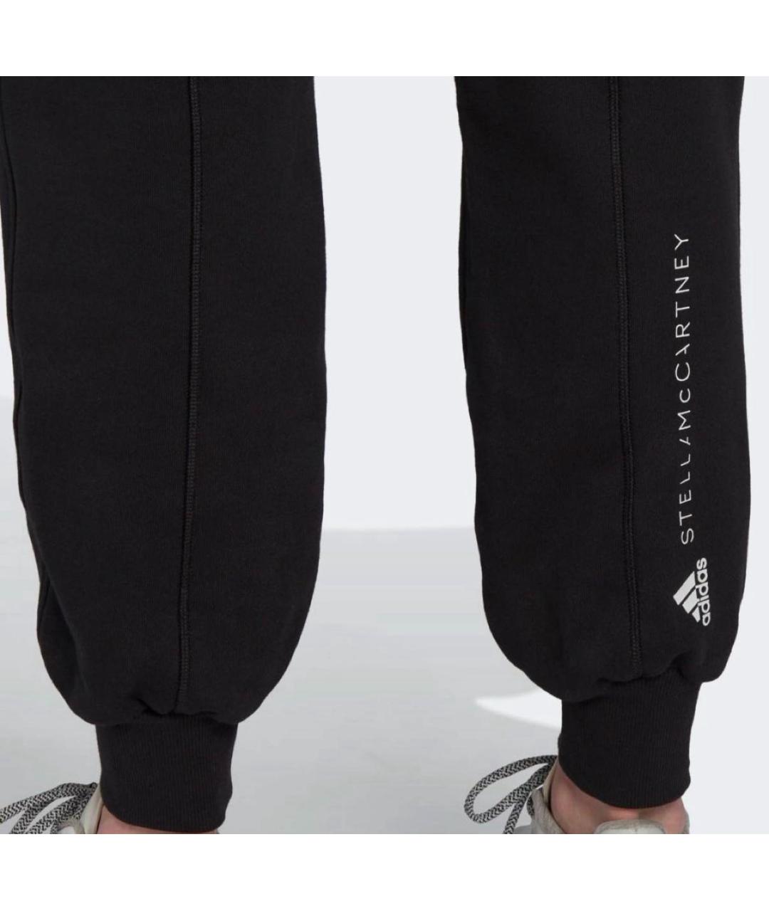 ADIDAS BY STELLA MCCARTNEY Черные хлопковые брюки узкие, фото 7