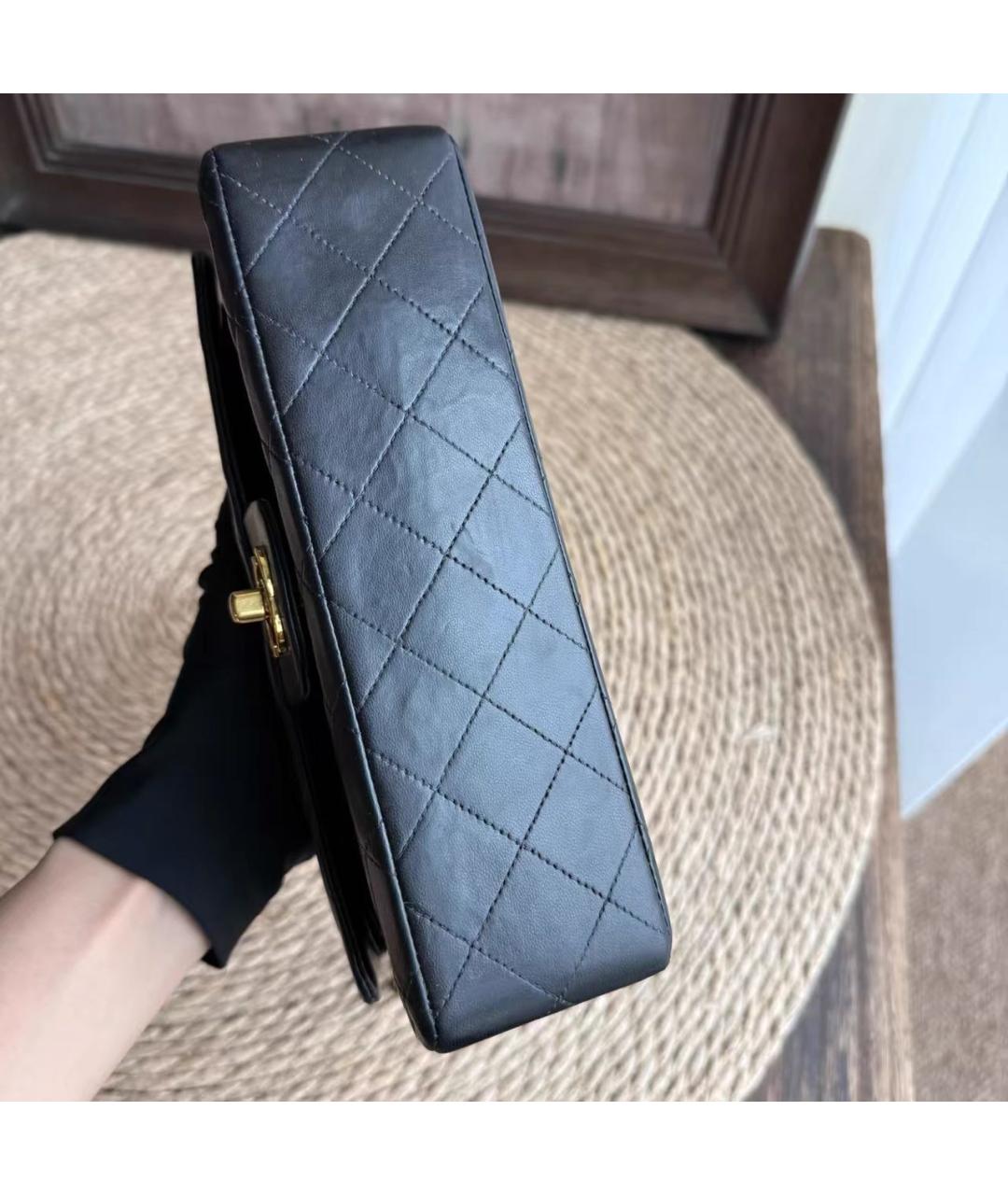 CHANEL Черная кожаная сумка через плечо, фото 7