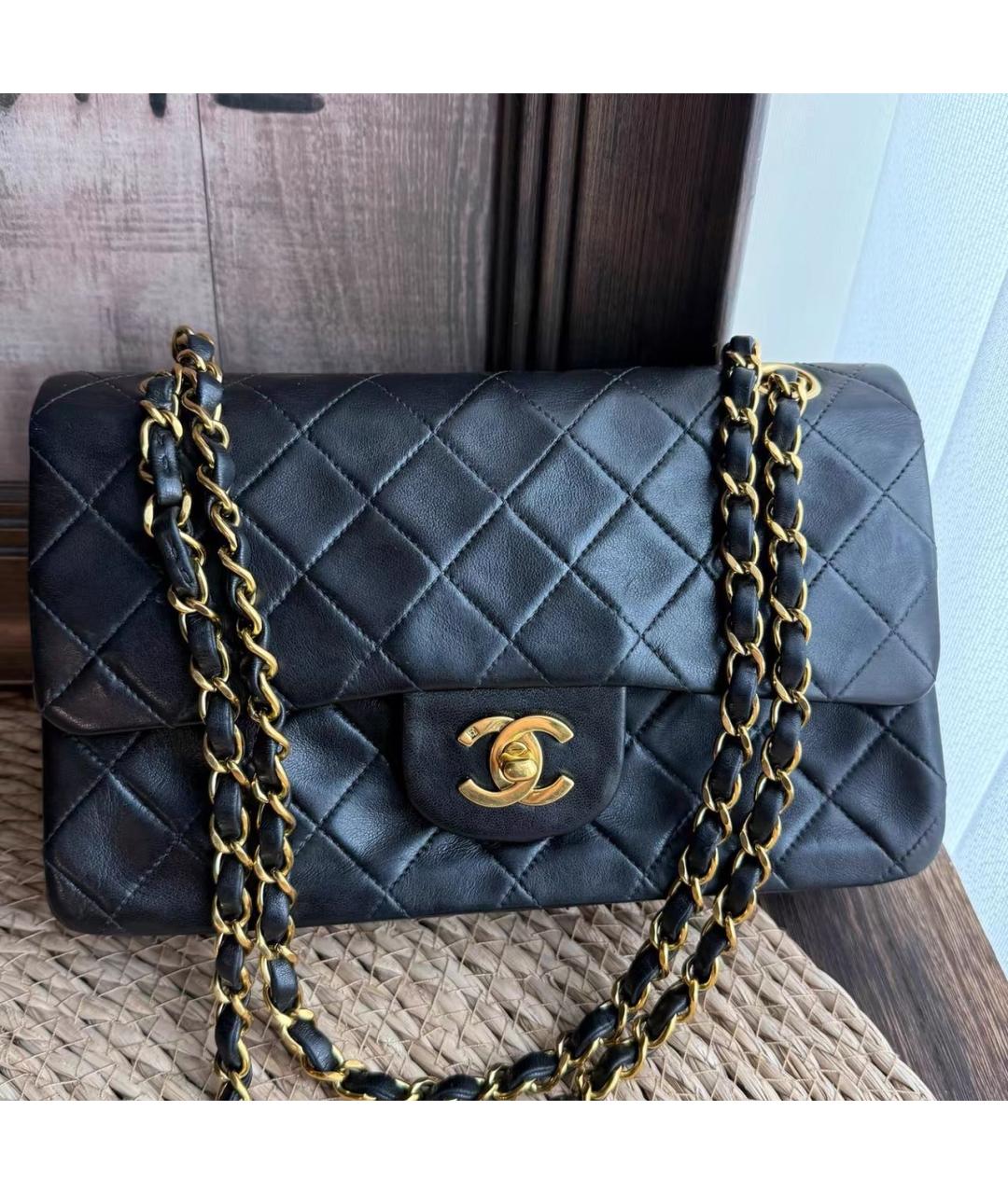 CHANEL Черная кожаная сумка через плечо, фото 9