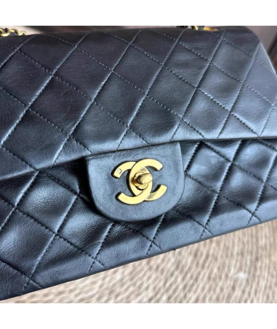 CHANEL Черная кожаная сумка через плечо, фото 6